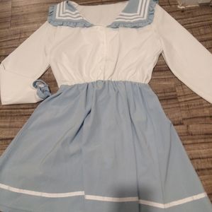 Blue sailor moon lolita dress white pastel japan